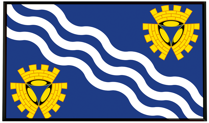 Merseyside County Flag Framed Poster