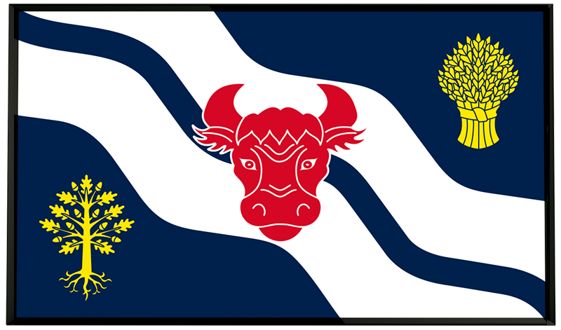 Oxfordshire County Flag Framed Poster